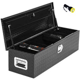 Garvee 30 Inch Truck Bed Tool Box: Heavy Duty Aluminum with Sliding Shelf, Diamond Plate Toolbox for Pick Up Truck RV Trailer, Storage with Side Handle, Lock and Keys-Black - Black
