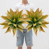 Garvee Artificial Tequila Plant with 22 Red Leaves, Realistic Texture, Durable Material for Indoor Decoration, Home and Office Use - Grün