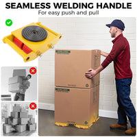 Garvee Industrial Machinery Dolly 6 Ton Capacity Heavy Duty Carbon Steel 360° Rotation Anti-Skid Cover 4 PU Wheels for Workshops Warehouses