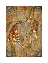 Garvee Bedroom Rug Washable Area Rug Non Slip Low Pile Boho Floral Carpet Camel 10x13ft - Camel
