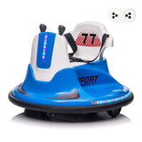 Garvee Kids Electric Bumper Car w/ Remote, Music, Lights, 360 Spin - Blue - Blue