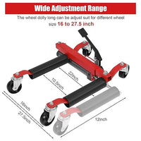 Garvee 1500lbs Car Wheel Dolly, Ratcheting Pedal Lift,2 Pack