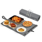 Garvee 2-Zone Heating Food Mat - 24"X15" Rollable Warming Mat, Grey, Full-Surface Warmer with 6 Temp Settings & Timer - Gray