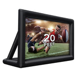 Garvee 20FT Inflatable Projector Screen Portable Blow Up Outside Projector Screen Front & Rear Projection