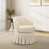 Garvee Mid-Century Modern Upholstered Banquet Dining Chair, Beige