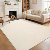 Garvee Area Rug 4x6 Washable Non Slip Modern Solid Color Ivory for Bedroom Living Room Kitchen Nursery Entryway - Beige