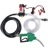 Garvee 12V DC Electric Fuel Transfer Pump Kit, 10GPM/40LPM Portable Self-Priming Fuel Transfer Extractor Pump Kit with Aluminum Automatic Nozzle, 360 Swivel Connector, Green