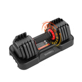 Garvee Adjustable Dumbbell Set 25LBS with Anti-Slip Handle and Tray for Home Gym Strength Training, Black
