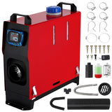 Garvee 5KW 12V Diesel Heater, All-in-One Diesel Air Heater, Portable Diesel Heater with Remote Control & LCD Monitor, Quick Heating for Car,RV,Truck, Camper,Trailer,Red - Red