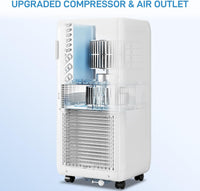 Garvee Portable Air Conditioner, 10,000 BTUs Portable AC Unit Modes with Fan & Dehumidifier, Fast Cooling for Rooms Up to 450 Sq. Ft, Quiet 51dB, Easy Setup Installation Kits for Home