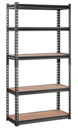 Garvee 5-Tier 2000 lb Metal Garage Storage Shelving, adjustable shelf heights, for Garage & Warehouse, Black