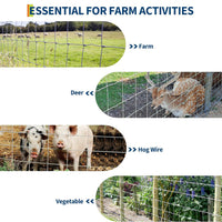 Garvee Heavy Duty 9GA Cattle Fence 4x328 FT - Thick Galvanized Steel w/Reinforced Joints for Livestock Farm Horse Protection