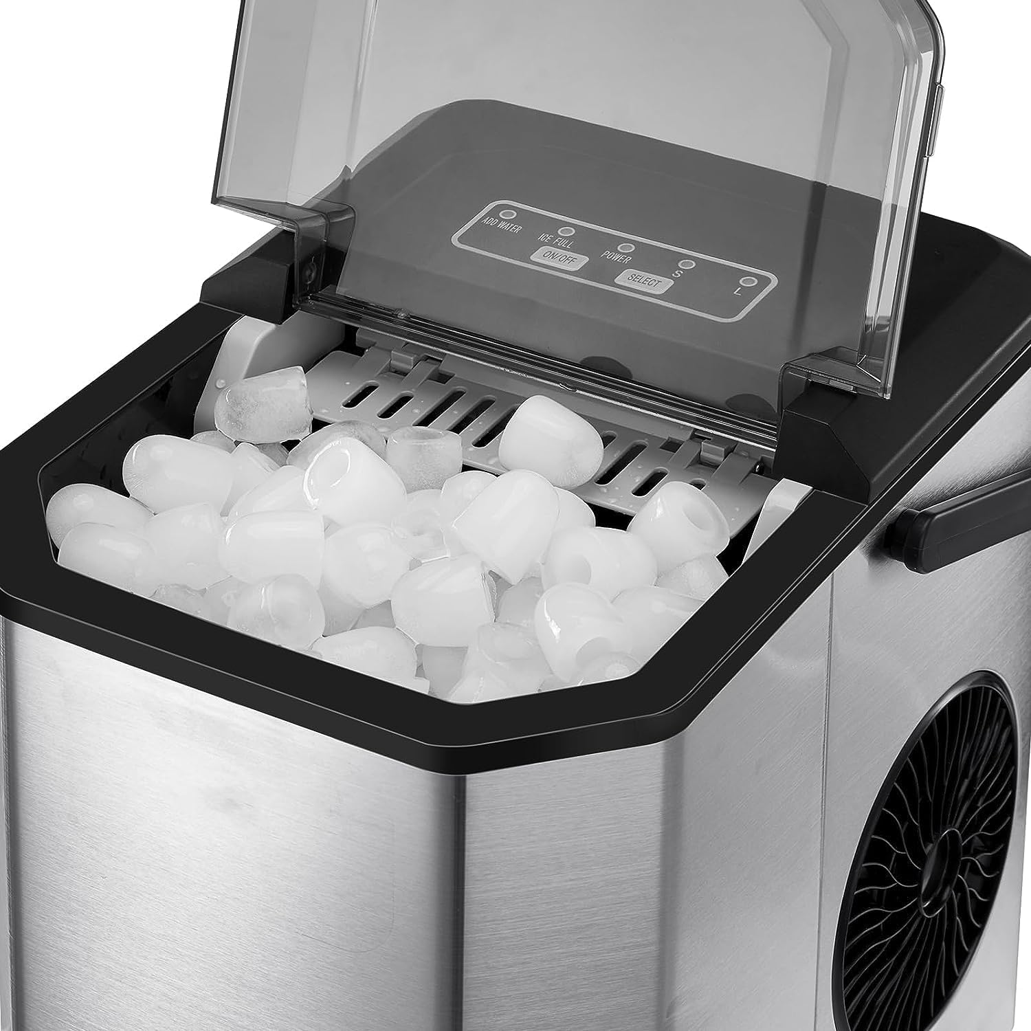 Garvee Ice Maker Machine for Home and Comerical Purposees,26lbs/24H Countertop Ice Maker with Ice Scoop and Basket Portable Self-Cleaning Ice Cube Maker for Home Kitchen Office Bar Party