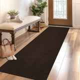 Garvee Washable Runner Rug 2x6 Brown Non Slip Thin Foldable Mat for Entryway Kitchen Bathroom, Reddish Brown - Reddish Brown
