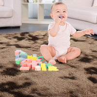 Garvee Fluffy & Sheepskin Brown & Khaki 5x8 Furry Shag Rug, Plush Non-Slip for Kids Nursery Dorm Bedroom Living Room