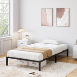 Garvee 10 Inch Twin Bed Frame No Box Spring Needed, Heavy Duty Metal Platform Bed Frame Twin Size for Bedroom Easy Assembly, Noise Free, Black, Twin - Twin