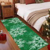 Garvee Christmas Washable Runner Rug Non Slip Kitchen Hallway 2'x6' Green Snowflake - Snowflake|Green