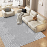 Garvee Washable Rugs 5x7 Geometric Diamond Stripes Area Rug for Living Room Contemporary Distressed Area Rug for Bedroom Modern Office Rug Low Pile Neutral Soft Nursery Rug Grey - Gray