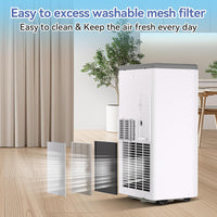 Garvee 8,000 BTU Portable Air Conditioner Up to 350 Sq.Ft, 3-In-1 Portable AC Unit with Cool/Fan/Dehumidifier, Room Air Conditioner with Remote Control, Full Window Kit, White