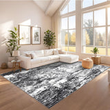 Garvee Large 10x13 Washable Rugs Modern Abstract Area Rug Soft Touch Throw Carpet For Living Room Black/Grey - Black/Gray