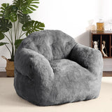 Garvee Bean Bag Chair, 39" Bean Bag Couch Kids Bean Bag Chair with Filler Included, Beanbag Chair Soft Adult Bean Bag Sofa Chair Floor Sofa for Gaming Reading, Dark Gray - Dark Gray