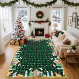 Garvee Christmas Green 8x10 Non-Slip Machine Washable Rug for High Traffic Areas, Living Room, Bedroom, Entryway & Pet Friendly - Green