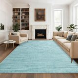 Garvee Washable Area Rug 8x10 Blue Non Slip Minimalist Solid Color for Living Room Bedroom Kitchen Nursery Office - Light Blue