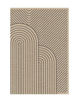 Garvee Area Rugs Machine Washable Foldable Carpet for Living Room Bedroom Kids Room Indoor Floral Low-Pile Soft Non Slip - Coffee