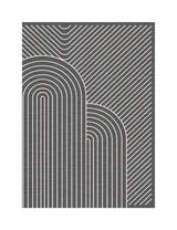 Garvee Area Rugs Machine Washable Foldable Carpet for Living Room Bedroom Kids Room Floral Low-Pile Soft Non Slip - Gray