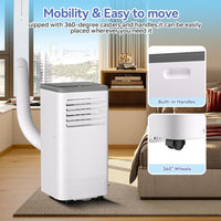 Garvee 8,000 BTU Portable Air Conditioner Up to 350 Sq.Ft, 3-In-1 Portable AC Unit with Cool/Fan/Dehumidifier, Room Air Conditioner with Remote Control, Full Window Kit, White