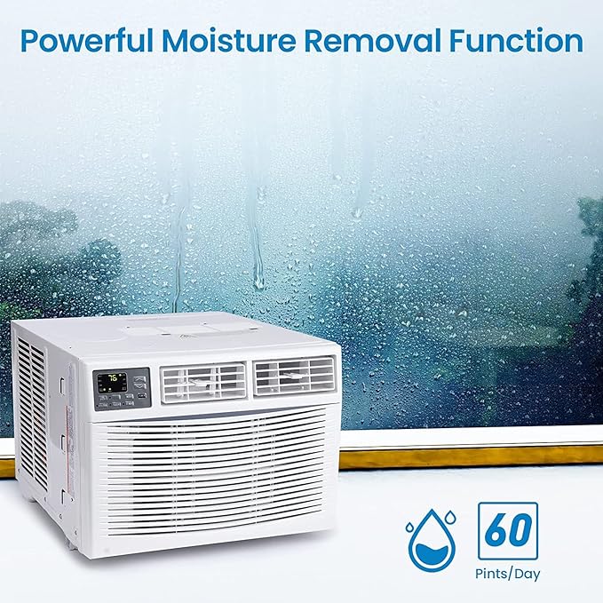 Garvee 10000 BTU Window Air Conditioner , Window ac Air Units U Shaped Cools Up to 450 sq. ft., Open Window Flexibility, 6 Modes, Sleep Mode, Ultra Quiet, Energy Efficient, Window AC for Home