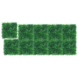 Garvee Artificial Ivy Privacy Fence Panels, 12-Pack 24" x 16" Faux Boxwood Hedge Wall Screen, UV-Resistant Fake Greenery Leaves for Patio, Balcony, Garden, Backyard, Indoor & Outdoor Décor - Green