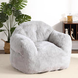 Garvee Bean Bag Chair with Filler, 51” Giant Bean Bag Sofa for Adults Kids, Soft Cozy Large Beanbag Sofa Chair with Armrests for Living Room Bedroom, Light Grey - Light Gray