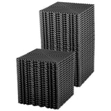 Garvee 50 Pack Interlocking Floor Tiles 12x12 Soft PVC Non-Slip Mats with Drainage Holes for Kitchen Bathroom Patio Pool Deck Garage Gym Black - Black