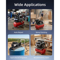 Garvee 5HP Air Compressor Motor - 56HZ Frame, 3450RPM Single-Phase Electric Motor with 5/8" Keyed Shaft, 1.88" Shaft Length, CCW/CW Rotation, 230V for Pumps & Machinery
