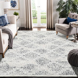 Garvee 8x10ft Area Rug for Living Room/Bedroom, Low Pile Non-Slip Washable, Gray Carpet for Kids, Soft Polypropylene Material, Vintage Ethnic Style, Suitable for Home Decor - Gray