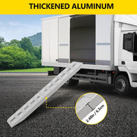 Garvee Aluminum Car Ramps 2-Pack Heavy-Duty Vehicle Ramps 6800 Lbs Capacity 72x15 in Silver