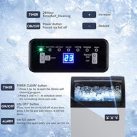 GARVEE 120Lbs Standard Under Counter Ice Maker, 250W Stainless Steel, 33Lbs Storage