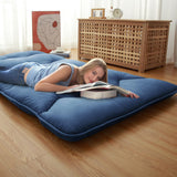 Garvee Japanese Futon Mattress for Adults Kids, Full Size Japanese Futon Floor Mattress, Roll Up Sleeping Mattress for Floor, Futon Floor Bed for Camping Trips Guest Room, Navy - Navy blue