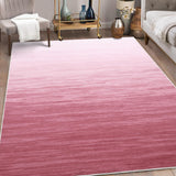 Garvee Modern Pink 9x12 Flamingo Ombre Rug Washable Fashion Area Rug, Non-Slip Low Pile Carpet for Living Room, Bedroom,studio, or Apartment - Pink