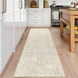 Garvee Washable 2x6 Runner Rugs Non Slip Backing Modern Abstract Neutral Beige for Hallway Kitchen Bedroom Bathroom - Beige