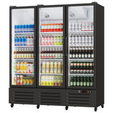 GARVEE 39.8 Cu.Ft Commercial Beverage Refrigerator. 3 Glass Door Display Refrigerator with 360° Circulation Cooling, Frost-Free, Adjustable Shelves Beverage Cooler, Energy-Saving Refrigerator Cooler