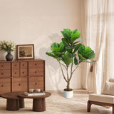 Garvee 3.8ft Fiddle Leaf Fig Artificial Tree with Planter Pot for Indoor and Outdoor Home Office Decor, Green