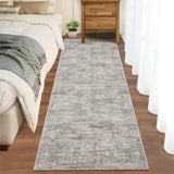 Garvee Solid Taupe 2.5x10 Hallway Runner Rug Long Kitchen Rug with Rubber Backing Low Pile Stain Resistant Entryway Carpet Washable Modern Solid Color Runner for Living Room Bedroom - Taupe