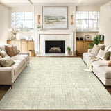 Garvee Washable 8x10 Rug Non Slip Backing Sage Green Living Room Area Rug Modern Abstract Carpet - Sage Green