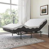 Garvee Adjustable Bed Frame -Wireless Remote -Memory Function -Adjustable Bed Base -Head and Foot Lift Incline -Zero Gravity -Quiet Motorfor Lying Down, Reading, Watching TV,Fatigue,Backache[FULL] - Black