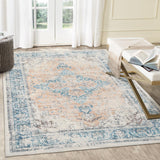 Garvee Non-Slip Distressed Rug 5x7 Area Rugs Machine Washable Soft Indoor Throw Rugs Stain Resistant Floor Carpet Vintage Accent Rug Low-Pile Carpet Rugs for Dining Room Office, Light Orange - Light Orange