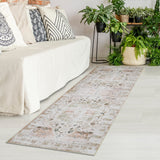 Garvee Vintage Rug 2x8 Tribal Entryway Rug Runner Kitchen Runner Rug Soft Hallway Runners Oriental Floral Printed Floor Cover Non Slip Foldable Rug Washable Indoor Living Room Bedroom Dining Beige - Taupe
