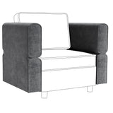 Garvee Modular Sectional Sofa Module Universal Armrest & Backrest Recline Design with 11 Angles Adjustable Armrest & Backrest Grey 26.4" D x 4.7" W x 23.7" H - Gray