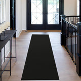Garvee Machine Washable Black Runner Rugs 2x6 Modern Solid Textured Rug Runner Non-Slip Bathroom Rug Low Pile Carpet Hallway Runner Stain Resistant Carpet for Kitchen Bedroom Entryway Bedside - Black